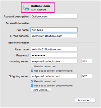 Setup outlook email in outlook for mac 2017